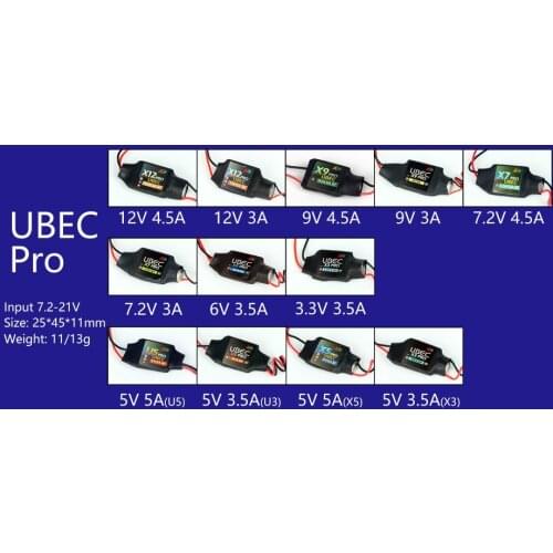 AEORC BEC UBEC Pro (3.3V 3.5A / 5V 3.5A / 5V 5A / 6V 3.5A / 7.2V 3A / 7.2V 4.5A/ 9V 3A / 9V 4.5A / 12V 3A / 12V 4.5A ) For RC