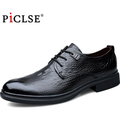 Business Genuine leather shoes Men Dress shoes Black Formal Oxford shoes for Men shoes Wedding office Shoes zapatos de hombre