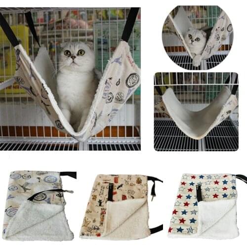 Pet Home Warm Soft Polyester Comfortable Pet Rat Rabbit /Cat Cage Hammock Small Dog Bed Cover Bag #86720