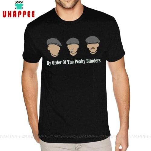 Birthday Peaky Blinders T Shirt Shirts Men Bespoke Short Sleeves Pure Cotton Black Round Neck Shirts