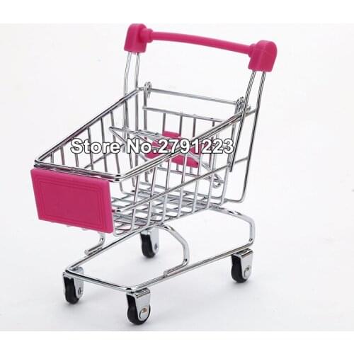 Creative Mini Children Handcart Simulation Small Supermarket Shopping Cart Utility Cart Pretend Play Toys Strollers 12*8.5*11cm