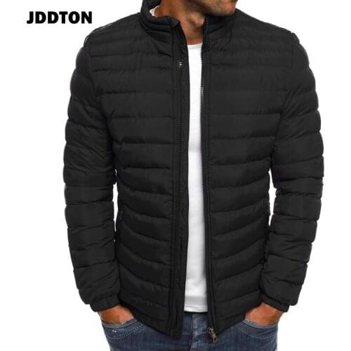 JDDTON Men Cotton Clothing Loose Thick Jacket Windproof Thermal Windbreaker Solid Color Warm Coats Male Streetwear EU Size JE364