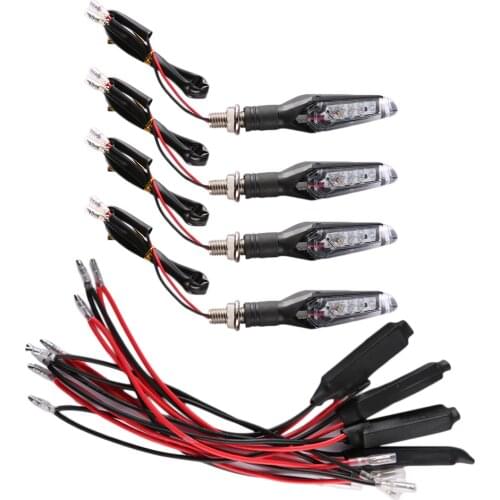 Motorcycle Steering Lamp 9 LED Strip/1LED Blade Modified General Signal Light With LED Decoder Set Motorcycle Accessories