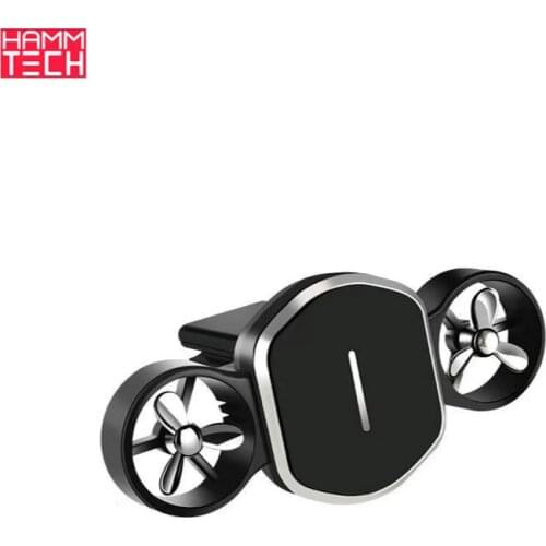 Car Magnetic Phone Holder Aroma Air Twin-turbo for Aromatherapy Phone Stand Multi-function Navigation Clip