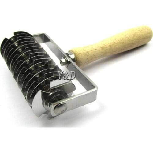 Metal Durable Pizza Tools Net Cutter Dough Stainless Steel Roller Lattice