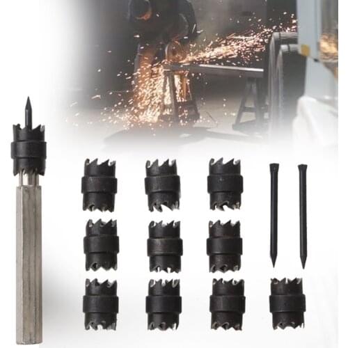 Spot Weld Cutter Set 13Pcs 3/8'' Rotary Spot Weld Cutter Remover Drill Bits Tool for Power Drill Spot Welding