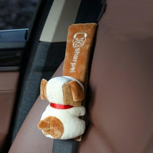Cartoon Car Seat Belt Cover Auto Belt Shoulder Pad Warm Interior Seat Cushion Protector Safety Protection Seat Belt Accessories