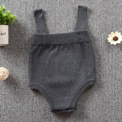 New 2020 Spring Autumn Baby Toddler Boys Girls Braces Jumpsuit Infant Newborn Baby Boys Girls Knit Rompers Clothes