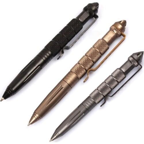 New Mini EDC Outdppr Outdoor Black Tactical Pen Glass Breaker Self Defense Aluminum Emergency Survival Tool