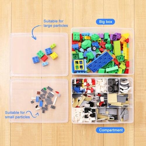 26Grid For Lego Block Organizer Storage Box Toy Container Plastic Nozzle Set Boxes Tools Detachable kitchen Storage Items cocina