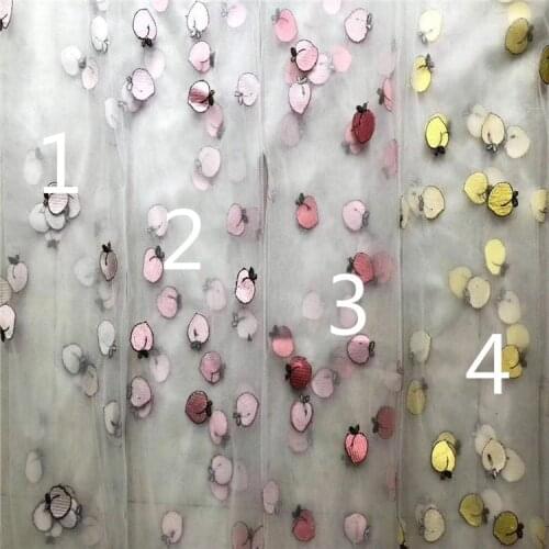 Spot Fresh Peach Mesh Embroidery Lining Mesh Embroidery Lace DIY Girls Dress Perspective Fabric