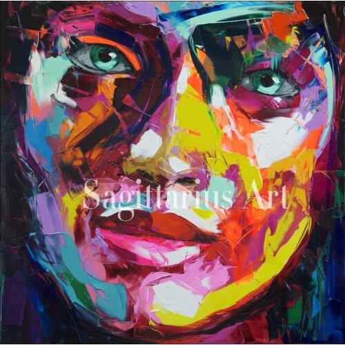 Handmade Hand painted Modern Francoise Nielly Abstract Wall Decor Fine Art Untitled 97 Oil Painting Artwork Canvas Painting art