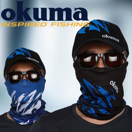 Original Okuma Fishing Hat Fishing Scarf Cap Outdoor Hat 100% Cotton Sunhat Breathable Soft Adjustable Size