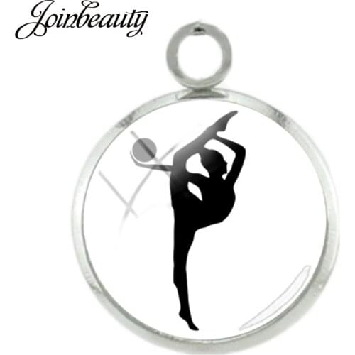 JOINBEAUTY Gymnastics theme Earring Charm Color Earring Pendant Fashion Jewelry Making Findings DIY Charms Handmade GY171