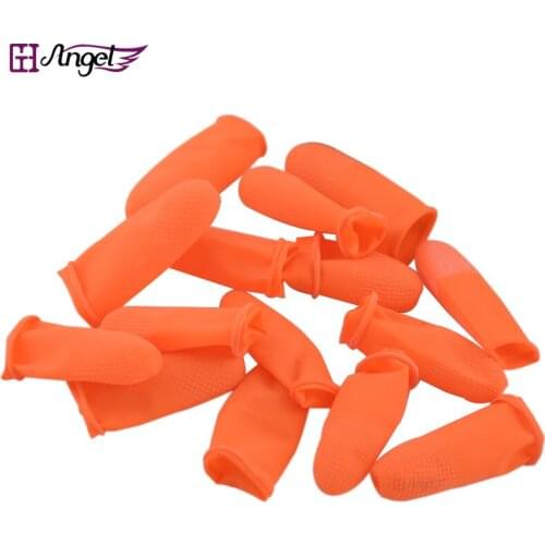 100pcs Hair Silicone Latex Finger Protector For Hair Extension Rubber Antislip Antistatic Finger Protective Hair Extension Tools