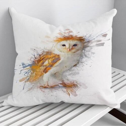 Barn Owl Painting Throw Pillows Cushion Cover On Sofa Home Decor 45*45cm 40*40cm Gift Pillowcase Cojines Dropshipping