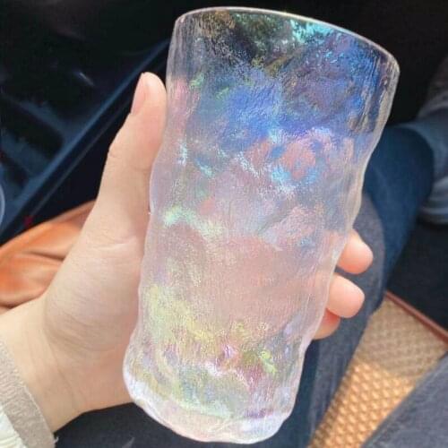 INS Colorful Glacier Glass Nordic Restaurant Juice Cup Bubble Water Cup Coffee Cup Creative Bark Cup