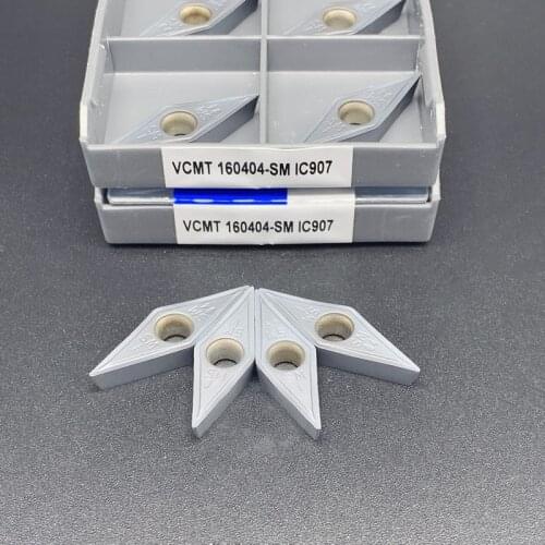 10PCS VCMT160408-SM IC907 IC908 Carbide Inserts Turning Inserts Internal Turning tools VCMT CNC Lathe Metal Cutter Tools