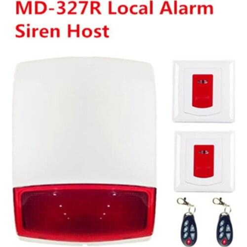 Focus Local Alarm 105db Big Sounds External Strobe Flashing Siren Wireless Local Smart Home Alarm System With Sos Panic Button