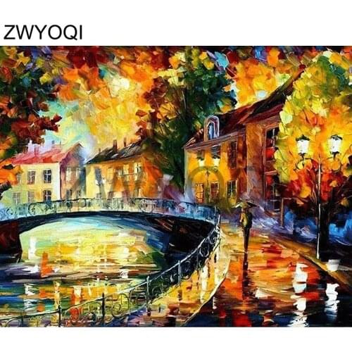 3D Diamond mosaic bridge Full Square Diamond embroidery oilpainting bridge Full Round Diamond painting Cross stitch oil painting