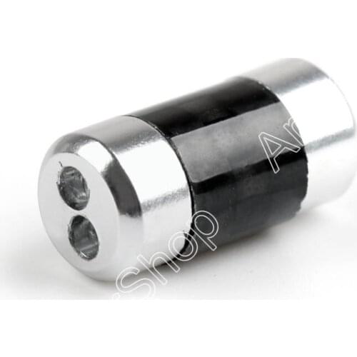 Areyourshop Hot Sale 100Pcs Black Silver Mini Carbon Fiber Pants Boot Y Splitter Speaker RCA Audio Wire