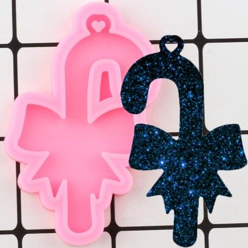 Shiny Christmas Gift Candy Bow Silicone Mold Keychain Jewelry Epoxy Resin Molds DIY Handmade Charms Mould Pendant Clay Moulds