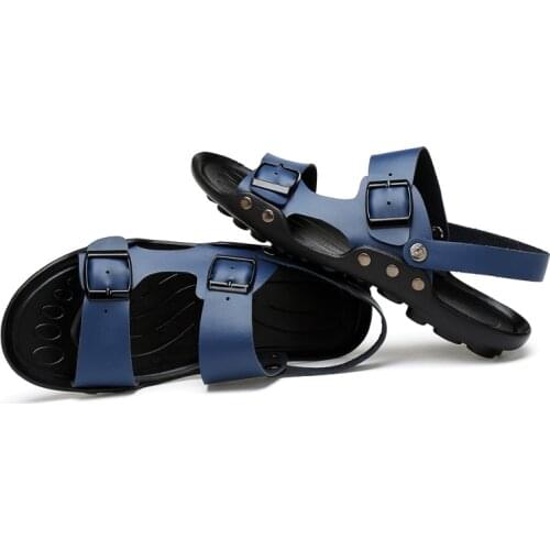 Plage sandals s mens masculina unisex genuine big em on para sandalia luxury piel slippers dress sandale large comfort toe shoe