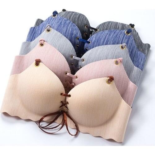 2020 Women Sexy Super Push Up Bras Seamless Underwear Wire Free Female Bralette Beauty Back Lingerie Ladies Brassiere, 2021