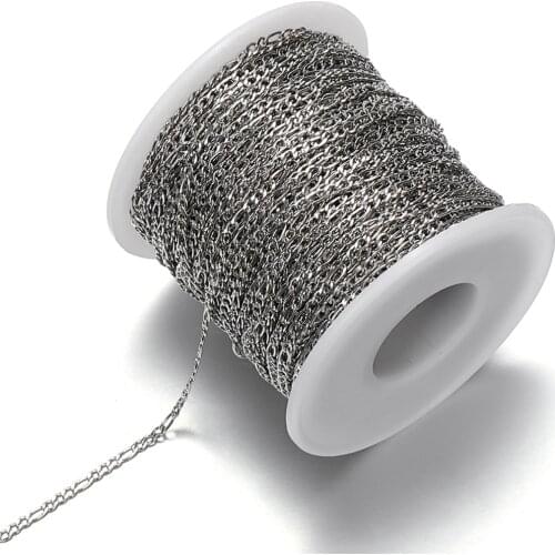 2meter/lot High Quality Stainless Steel Chain for Jewelry Making NY Chain Diy Women Men Necklace Bracelet Accessories Supplier