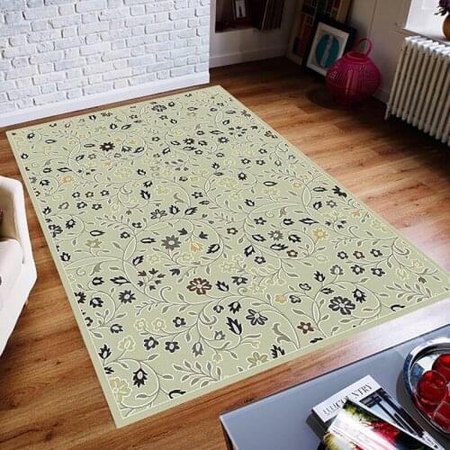 Modern Style Floral Carpet Living Room Bedroom Sofa Childrens Room Anti-Slip Carpets