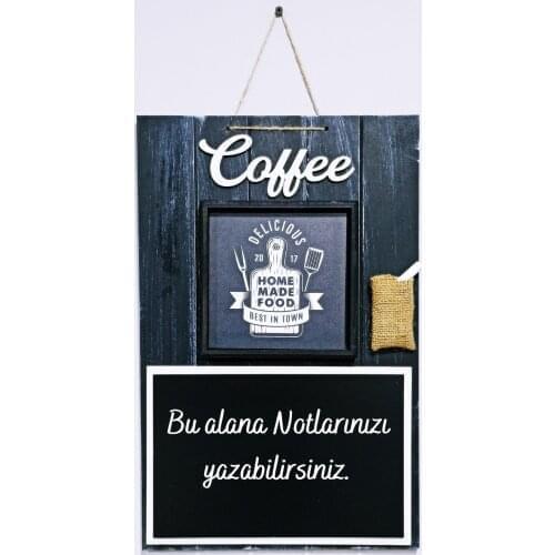 Wooden Blackboard Decorative Rope Strap Chalkboard Black