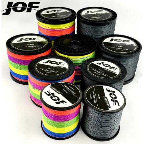 JOF Fishing Line 12 Strands 9 Strands 8 Strands PE Braided 300m 500m Multifilament Fishing Line Rope peche carpe Wire 18-135LB