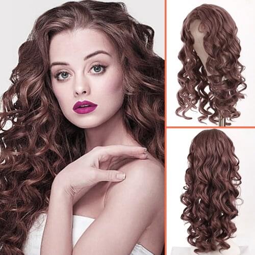 LVHAN Black/White Womens Daily Water Wave Cosplay Wig Wave Wig Long Style Synthetic Wave Natural Loose Wig New Fashion