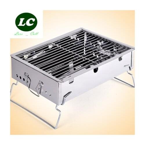 Outdoors grill for bbq Stainless steel stove outdoor portable charcoal barbecue grill stove household fold