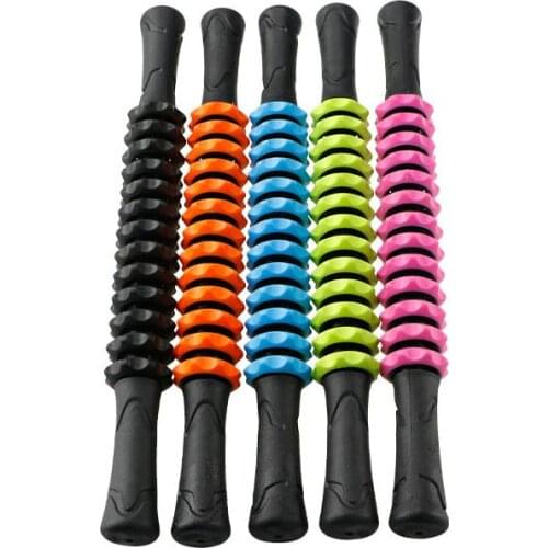 Gear muscle massage stick sharp tooth wrap rubber fitness relaxation exercise roller Yoga stick massage fascia stick