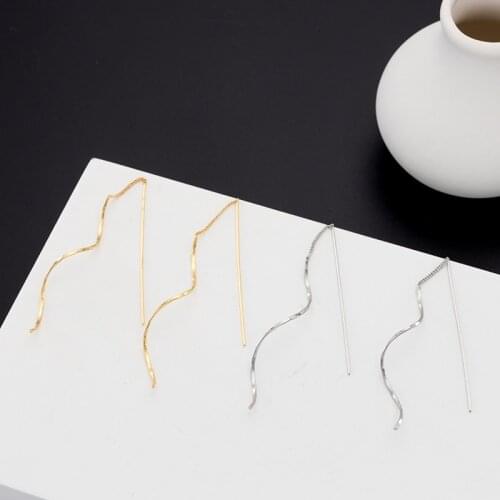 Jaeeyin 2021 Fashion Trendy Ear Wire Gold Color Hammered Surface Minimalist Twist Earrings Gift Women Girls New Arrivals