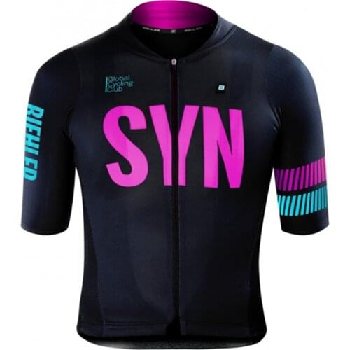BIEHLER SYNDICATE Jerseys Black - Pink Mens Short Sleeve Cycling Tops Lightweight Breathable Ciclismo Maillot Pro Bike Shirts