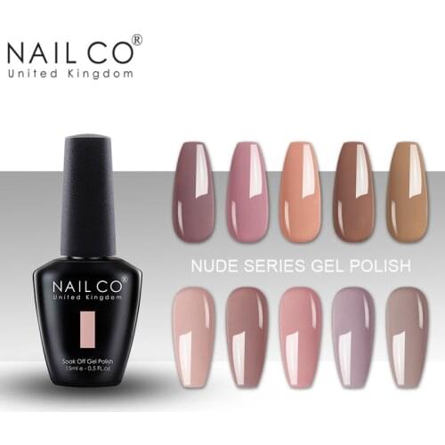 NAILCO 15ml Acid free Gel Nail Polish Nude Series Hybrid Varnishes Semi Permanent Soak Off Art Nail Design For Top And Base Coat