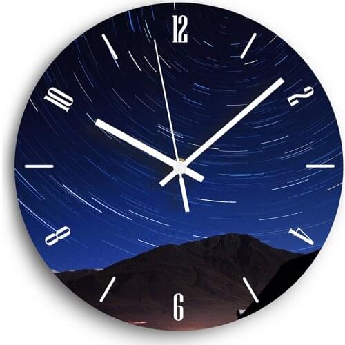 Universe Galaxy Space Vinyl Record Wall Clock Digital Numbers Silent Decorative Vintage Record Clock for Kids Living Room