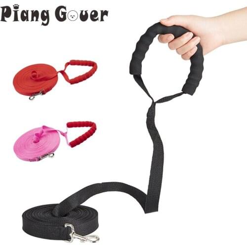 Foam Handle Long Dog Leashes 10M/15M/20M Tracking Rope Outdoor Walk Training Pet Lead Leash For Medium Large Dogs