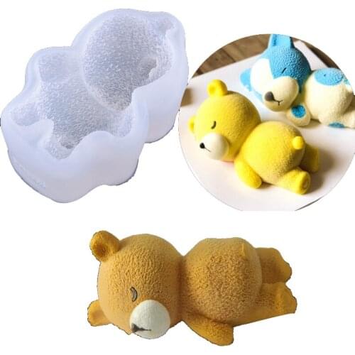 1pcs Bear Pig Shape Moulds Silicone Cake Mousse For Ice Creams Chocolates Pastry Art Pan Dessert Bakeware Cake Decorating Tools