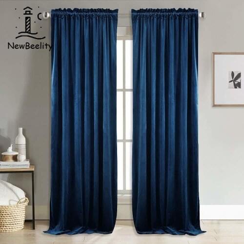 Modern Solid Velvet Blackout Curtain for The Bedroom Living Room the Curtains On The Window Door Luxury Curtain Drapes