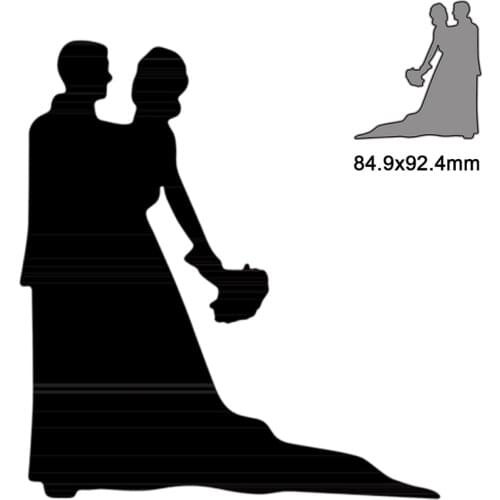 Bride Groom Embracing Wedding Metal Cutting Die For DIY Embossing Paper Photo Album Gift Cards Making Scrapbooking Craft New