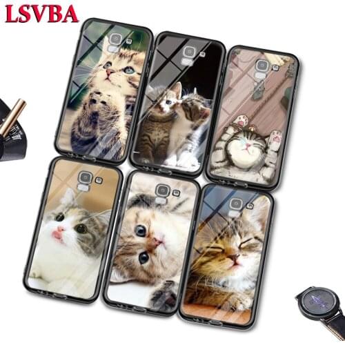 Sleeping Kitten Cat For Samsung Galaxy J2 J3 J4 J5 J6 J7 Plus Core 2018 2017 2016 Super Bright Glossy Phone Case Cover