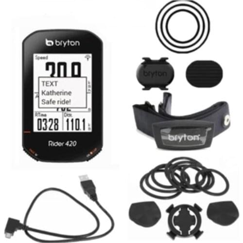 Bryton Rider 420 GPS Cycling Computer Enabled Bicycle/Bike Computer With HR Candence mount Waterproof wireless speedometer
