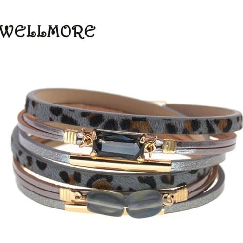 WELLMORE BOHEMIA Horse fur Bracelets For Women mens bracelets Multiple Layers wrap Bracelets Couple gift fashion Jewelry