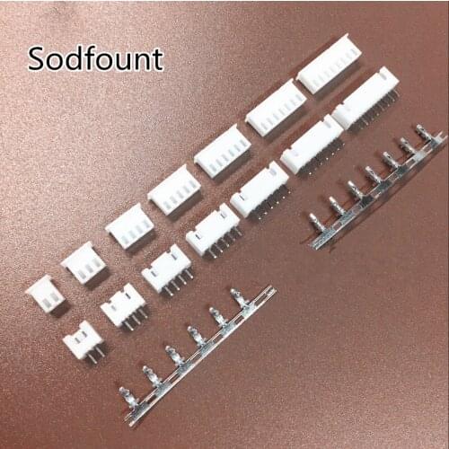 XH2.54 2P 3P 4P 5P 6P 7P 8P 9P 10P 11P 12P 13P 14P 15P 16P Connector 2.54mm XH 180 angle Header + Housing + Terminal for PCB Car