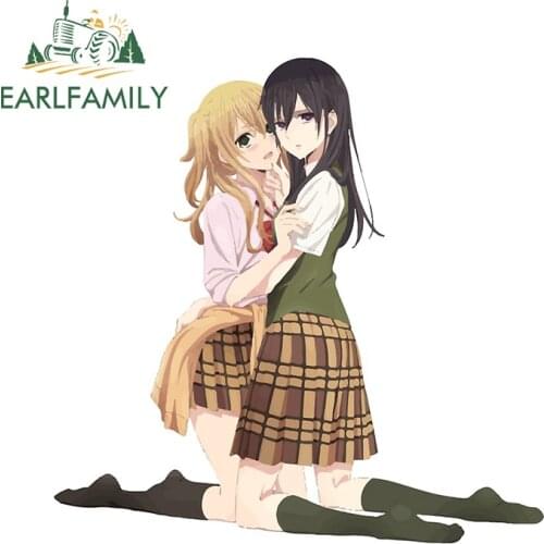 EARLFAMILY 13cm x 12.9cm For Citrus Anime Funny Car Stickers Waterproof Graffiti Decal Laptop Windshield ScratchProof Decoration