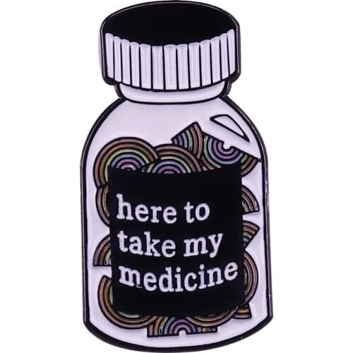 Here To Take My Medicine - Soft Enamel Pin Inspired By Harry Styles New Song ''Medicine'' - A Bisexuality Anthem