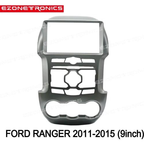 1/2Din Car DVD Frame Audio Fitting Adaptor Dash Trim Kits Facia Panel 9inch For FORD Ranger 2011-2015 Double Din Radio Player